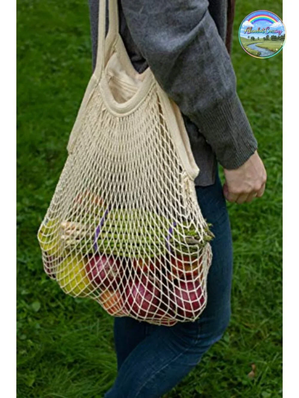 Reusable Organic Cotton Mesh Produce & Onion Storage Bags, Eco-Friendly